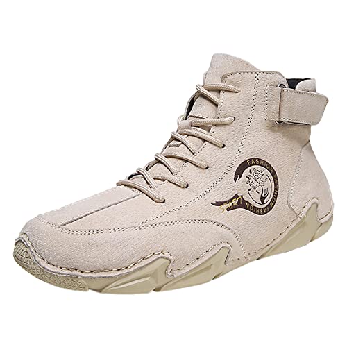 Dämpfung Lauf Sneaker Neue Frühling und Herbst männer Leder Schuhe Koreanische High Top Kurze Stiefel Schuh von Generic