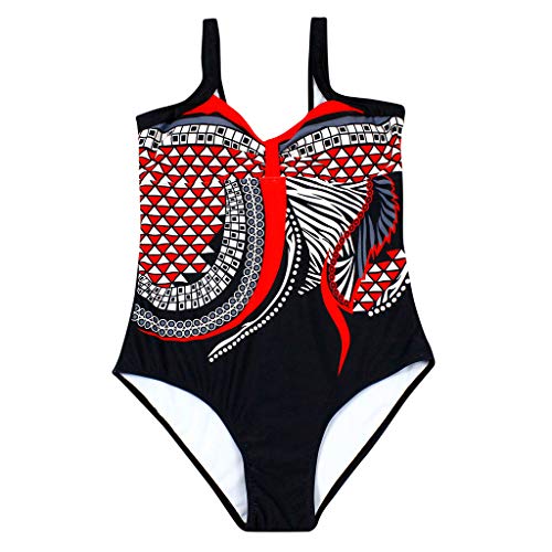 Damen Badeanzug, Einteiliger Bikini Bauchweg, Sexy Schwimmanzug V-Ausschnitt Bademode Einteilig Swimming Suits Women, Plus Size Sport Monokini Slim Triangel Onesie Bikinis Für Frauen Strand Urlaub von Generic