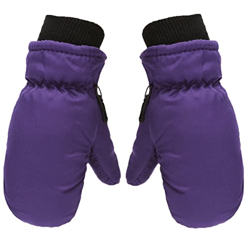 Damen Fingerlose Handschuhe Armstulpen Netz Winddicht S/M/L Größe Winter Warm Outdoor Skating Schnee Kinder Ski Mädchen Handschuhe Snowboarden Kinder 1 Jahr MäDchen Handschuhe (Dark Blue, 2-5 Years) von Generic