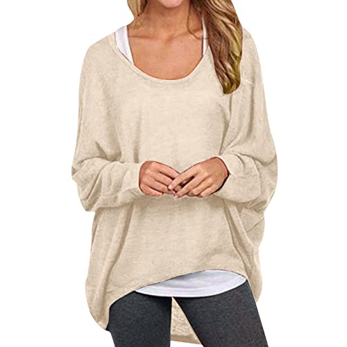 Damen Fledermaus Shirt Langarm | Lang Sweatshirt Oversized Weiss Pullover Langshirt Frauen Longsleeve Große Größen Locker Pulli Sweatshirts Longbluse Casual Lose Elegant Mädchen Damen Fledermaus Shirt Langarm | Lang Sweatshirt Oversized Weiss Pullover Langshirt Frauen Longsleeve Große Größen Locker Pulli Sweatshirts Longbluse Casual Lose Elegant Mädchen von Generic