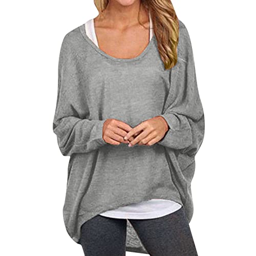 Damen Fledermaus Shirt Langarm | Lang Sweatshirt Oversized Weiss Pullover Langshirt Frauen Longsleeve Große Größen Locker Pulli Sweatshirts Longbluse Casual Lose Elegant Mädchen Damen Fledermaus Shirt Langarm | Lang Sweatshirt Oversized Weiss Pullover Langshirt Frauen Longsleeve Große Größen Locker Pulli Sweatshirts Longbluse Casual Lose Elegant Mädchen von Generic