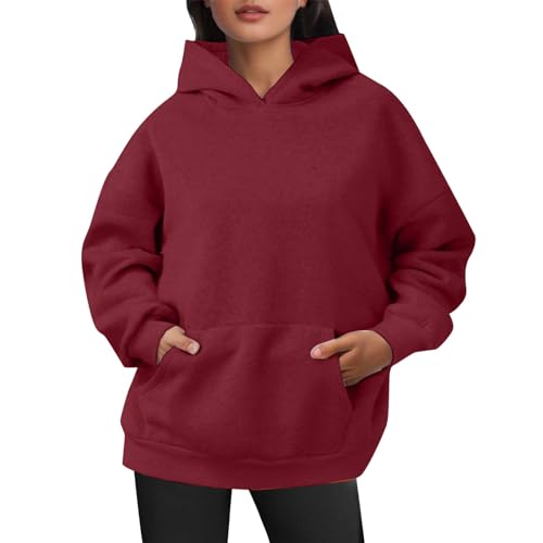 Damen Hoodie mit Kapuze Basic Kapuzenpullover Tshirt Hoodiejacke Jacke Pullis Baggy Sweatshirt Pullover Sweatshirts Shirts Bluse von Generic