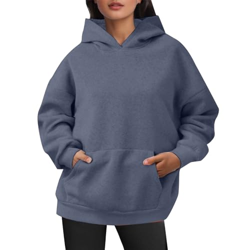 Damen Hoodie mit Kapuze Basic Kapuzenpullover Tshirt Hoodiejacke Jacke Pullis Baggy Sweatshirt Pullover Sweatshirts Shirts Teenager Mädchen von Generic