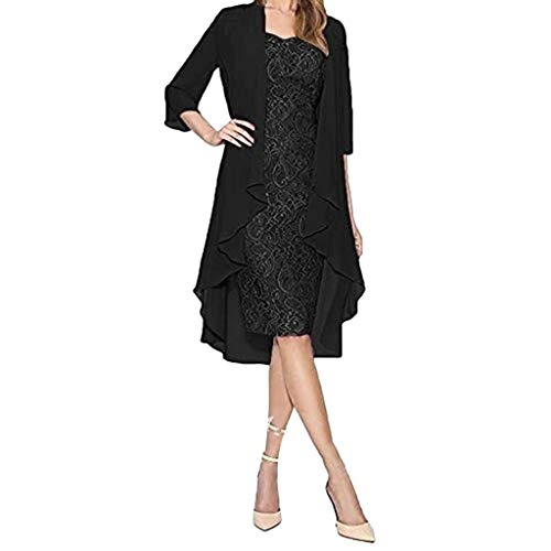 Damen Kleid Zweiteiler Mit Jacke Spitzenkleid Elegant Festliche Brautmutterkleider Zweiteiler Frauen Hochzeitskleid Hochzeit Schöne Kleid Abendkleider Damenkostüme Damenkleider von Generic