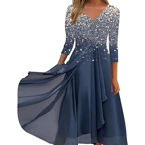 Damen Kleider Spitzenkleid Chiffon Cocktailkleid Festliches Ballkleid Brautjungfernkleider Für Hochzeit Midi Abendkleider von Generic