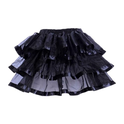 Damen Kostüm Tüllrock Unterrock Damen Rock Hohe Taille Tutu Rock Tüllrock Retro Ballett Blase Petticoat 50er Tutu Unterrock Tütü Minirock Reifrock Unterrock Kleid Tüll Underskirt Rave Outfit Damen von Generic