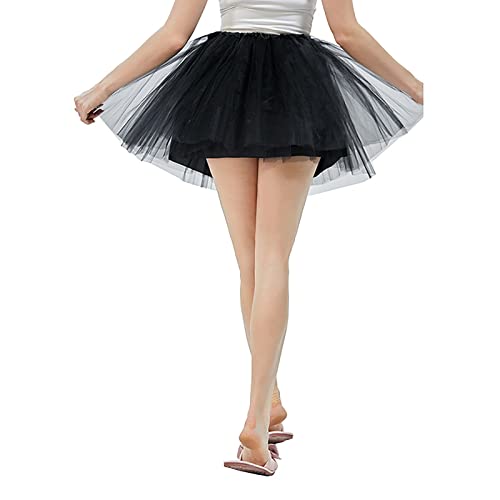 Damen Kostüm Tüllrock Wickelrock Damen Tütü 80er Jahre Vintage Tutu Rock Erwachsene Ballettkleid Damen Kurz Teen Dance Dress Up Party Karneval Für Rockabilly Kleid von Generic