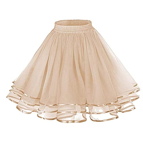 Damen Kurz Retro Rock Hohe Taille Tutu Rock Tüllrock Retro Ballett Blase Petticoat 50er Tutu Unterrock Tütü Minirock Reifrock Unterrock Kleid Tüll Underskirt Karneval Kostüm Damen Kurz Retro Rock Hohe Taille Tutu Rock Tüllrock Retro Ballett Blase Petticoat 50er Tutu Unterrock Tütü Minirock Reifrock Unterrock Kleid Tüll Underskirt Karneval Kostüm von Generic
