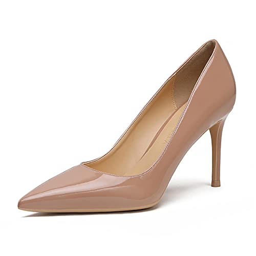 Damen-Pumps mit hohem Absatz, Kleid, spitzer Zehenbereich, 8 cm, Slip-On, hoher Stiletto-Absatz, geschlossener Zehenbereich, Pumps, Kleid, Party-Schuhe, Klassische Büroschuhe Origin China von Generic