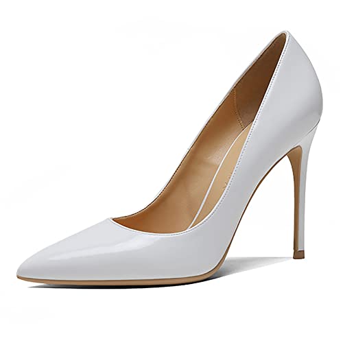 Damen-Pumps mit klassischem High-Heel-Kleid, spitzer Zehenbereich, 10 cm, Slip-on, hoher Stiletto-Absatz, geschlossene Zehen-Pumps, Schuhe, Kleid, Party-Schuhe Origin China von Generic