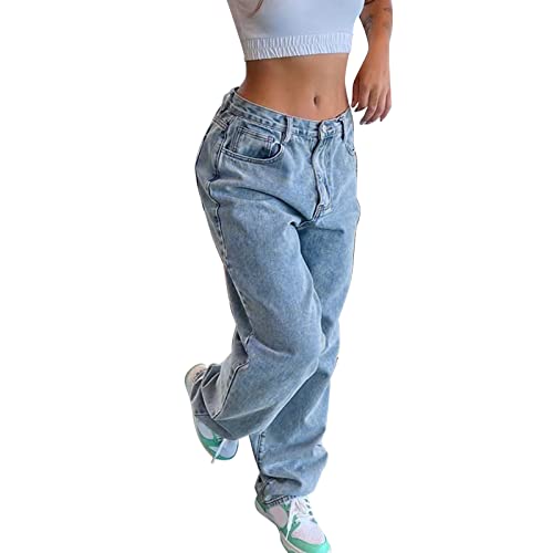 Damen Schlaghosen Jeanshose lang Stretch Skinny Schlagjeans Schlag Weite Jeanshosen Weites Bein Denim Hose Hüftjeans Hüfthose Hosen von Generic