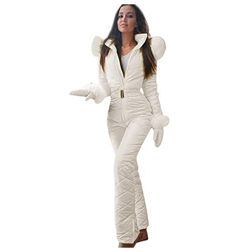 Damen Schneeanzug, Einteiliger Skioverall Winter Warme Schnee Skifahren Sätze Outdoor Jumpsuit Langer Overall mit Kapuze Reißverschluss Skianzüge wasserdicht Damen Schneeanzug, Einteiliger Skioverall Winter Warme Schnee Skifahren Sätze Outdoor Jumpsuit Langer Overall mit Kapuze Reißverschluss Skianzüge wasserdicht von Generic