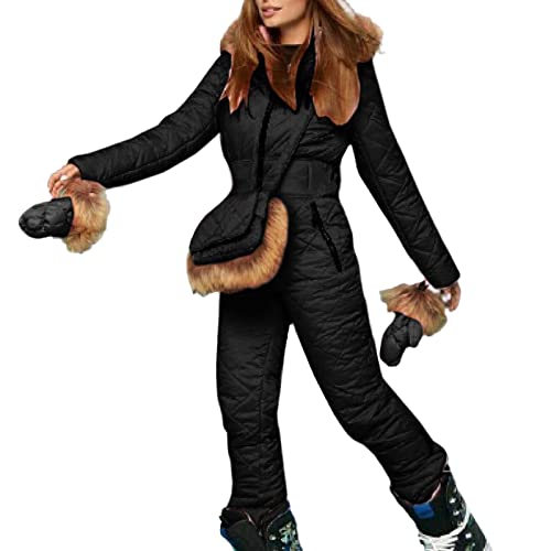 Damen Schneeanzug, Einteiliger Skioverall Winter Warme Schnee Skifahren Sätze Outdoor Jumpsuit Langer Overall mit Kapuze Reißverschluss Skianzüge wasserdicht Damen Schneeanzug, Einteiliger Skioverall Winter Warme Schnee Skifahren Sätze Outdoor Jumpsuit Langer Overall mit Kapuze Reißverschluss Skianzüge wasserdicht von Generic