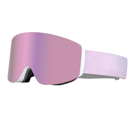 Damen-Schneebrille, Damen-Snowboardbrille, Magnetische Winterbrille – Schützendes Skizubehör, Antibeschlag-Snowboardbrille, UV400-Schutz Für Skifahren, Schneemobilfahren, Bergsteigen, Angeln von Generic