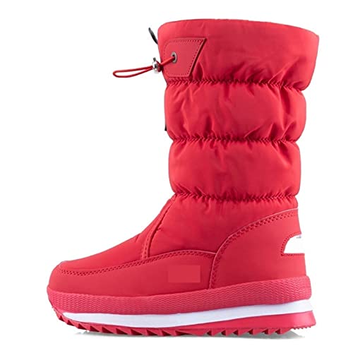 Damen-Stiefel, mittelhohe Schneestiefel, wasserdichte Damen-Winterschuhe, Damen-Plateau-Gummistiefel, Plüsch-Damenstiefel. von Generic