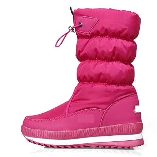 Damen-Stiefel, mittelhohe Schneestiefel, wasserdichte Damen-Winterschuhe, Damen-Plateau-Gummistiefel, Plüsch-Damenstiefel. von Generic