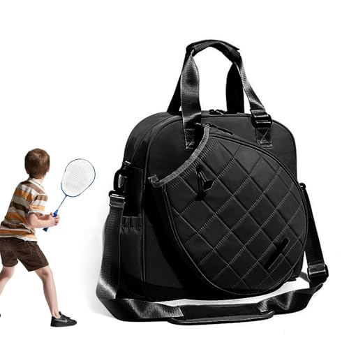 Damen-Tennistasche, Tennisschlägertasche,Badminton-Umhängetasche mit großem Fassungsvermögen | Multifunktionale Tennistasche für Erwachsene mit verstellbarem Riemen für Outdoor-Fitnessreisen von Generic