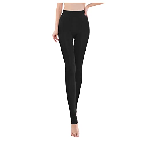 Damen Thermostrumpfhosen für Dicke Warm- High Waist Leggings | Winter Thermohose Blickdicht Sport Frauen Leggings Schwarz Sportleggings Yogahose Outdoor von Generic