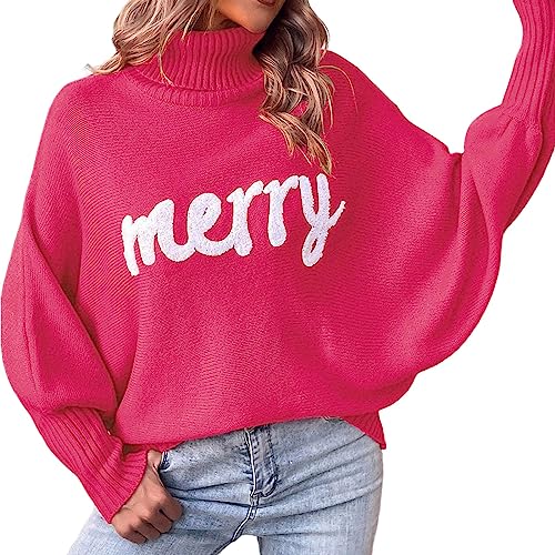 Damen Weihnachtspullover, Fleecepullover Damen Weiches, Kurz Langarm Kuschelpullover Strick Elch Motiven Weihnachtspulli Slim Weihnachtsmotiv Pullover Weihnachtspulli Teenager Mädchen Tops von Generic