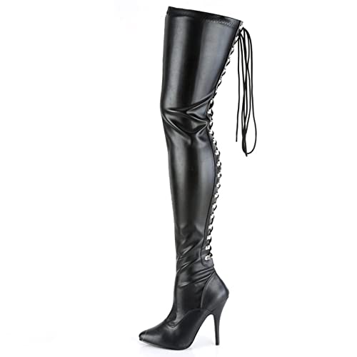 Damenmode-Stiefel, 12 cm, große Matte, Overknee-Stiefel, superhoch, mit feinem Absatz, Spitze Performance-Stiefel, Lange Stiefel, weiblich von Generic