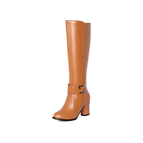 Damenmode-Stiefel 8 cm/3,14 Zoll Herbst und Winter, Neue Stiefel, weiblich, hoher Absatz, spitz, modisch, fein, mit hohen Stiefeln, dünne elastische Stiefel von Generic