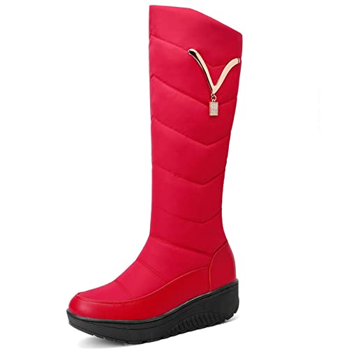 Damenschuhe, warme Pelz-Damen-Winterstiefel, Damen-Mutterschuhe, wasserdicht von Generic