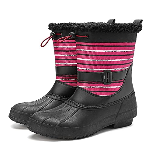 Damenschuhe Schuhe Damenstiefel High Top Wasserdicht Sanddicht Flache Stiefel Mode Damen Freizeitschuhe Warme Winterschneestiefel von Generic