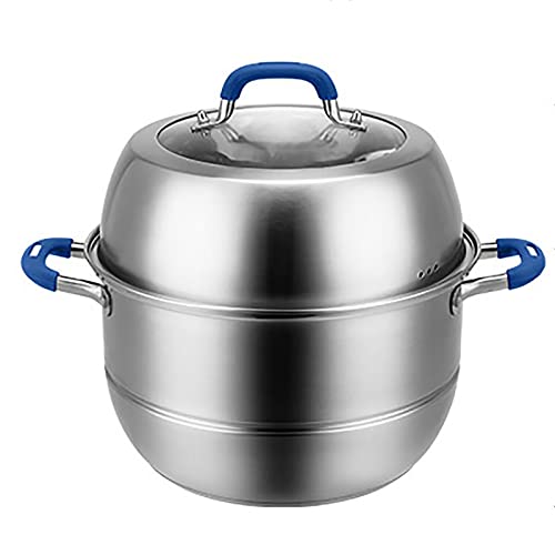 Dampfkochgeschirr/Suppe Pot/304 Food Grade Edelstahl, 3-Schicht-Verbundtopfboden, gedämpfte Brötchen, gedünstete Hühnersuppe (Größe: 30 cm) von Generic