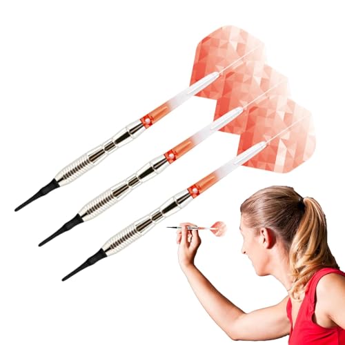 Darts-Set mit weicher Spitze,Darts mit weicher Spitze | 3-teiliges -Set für Softdarts mit Farbverlauf | Bunte Darts mit weicher Spitze, einzigartige bunte Darts-Flights, Darts mit weicher Spitze für P von Generic