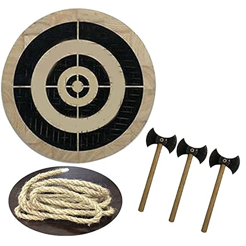 Dartscheibe Set - Holz Zielscheibe Set für Darts und Axtspiel, Wurfaxt Paulownia Rundbrett - Perfekt für Wanddeko Anhänger Dartscheibe Set - Holz Zielscheibe Set für Darts und Axtspiel, Wurfaxt Paulownia Rundbrett - Perfekt für Wanddeko Anhänger von Generic