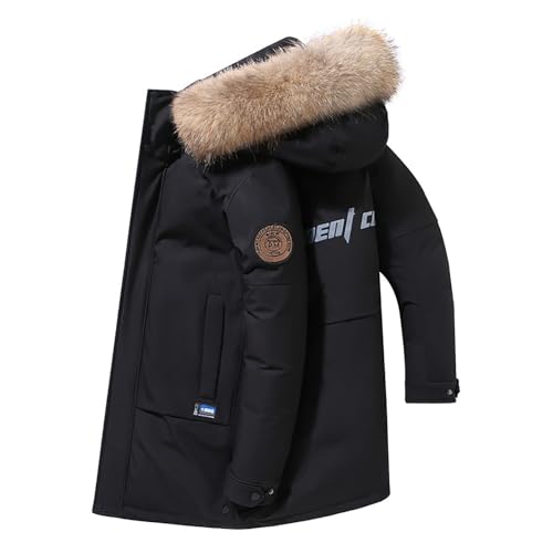 Daunenjacke Verdickte, Winterjacke Herren, Jacke Mantel Parka Herren, Comfort Fit Warm GefüTtert Wintermantel Mit Taschen Men's Coats Arbeitsjacke Steppjacke Heizjacke Winter Outdoor Jacken MäNner von Generic