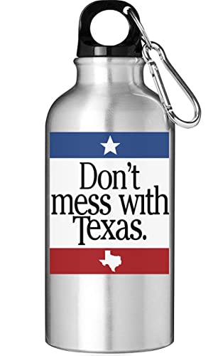 Don't Mess with Texas Lone Star State Touristische Wasserflasche Silber 500ml von Generic