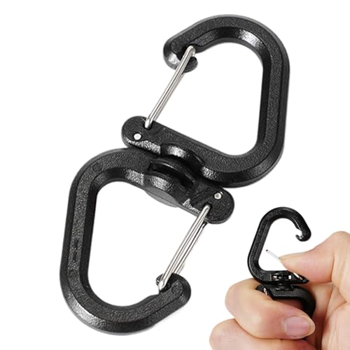 Doppel -Drehclips - Carabiner Im Freien, Schlüsselbund -Haken, Mehrzweck -Drehklammern | 360 ° Drehkettenhaken Für Rucksack, Tragbare Verriegelungsklammern Zum Campen, Klettern, Reiseausrüstung, Viels von Generic