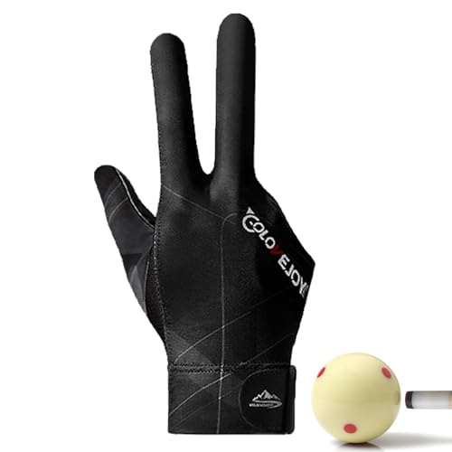 Drei-Finger-Billardhandschuhe – Billard-Pool-Handschuhe | Billard-Pool-Handschuhe, Snookerrrrr Sporthandschuhe, Queue-Shooter-Handschuhe, Spleißprozess, 3-Finger-Poolhandschuhe, linke / rechte Hand von Generic