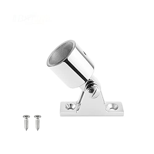 Edelstahl 316 Boot Bimini Top Fitting Deck Scharnier Gleitkappe Rohr Eye End Cap Externe Eye End Baldachrohr Boote Zubehör(Suitable for 25.4mm Round Tube) von Generic