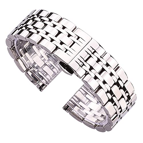 Edelstahl Armband Armband 20mm 22mm männer Metall poliert Uhr Band Strap Uhren zubehör Armband von Generic