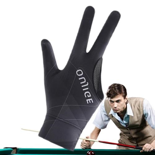 Einfache Poolhandschuhe mit 3 Fingern, Schwimmbad-Trainingshandschuhe | rutschfeste Handschuhe für Pool und Billard,Unisex-Queue Aktionshandschuhe für Amateur-Billiardspieler von Generic