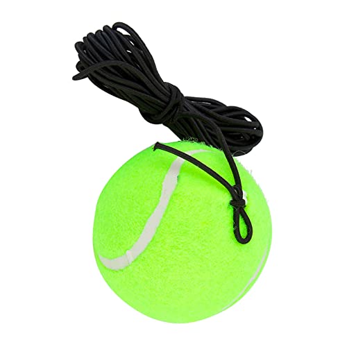 Einzelner Übungs-Tennisball, Mehrzweck-Tennis-Trainingsball, Robust und Langlebig, mit 4 M Gummiseil für Anfänger Im Innen- und Außenbereich von Generic