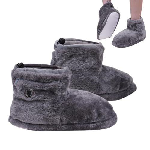 Elektrisch beheizte Stiefeletten, elektrische USB-Heizstiefel - Winter-USB-elektrisch beheizte Stiefeletten | Erwachsene Fußwärmer-Schuhe für kaltes Wetter mit fünf Temperaturen zum Fernsehen und Chat von Generic