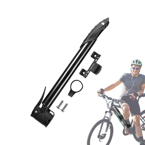 Fahrrad-Handluftpumpe, Hand-Fahrradpumpe - Fahrrad-Standpumpe,Fahrradreifen- und Standpumpe aus Aluminiumlegierung, tragbare Hochdruckpumpe mit 60 PSI für Fahrradreifen und Mountainbiken von Generic
