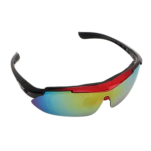 Fahrrad-Sonnenbrille, Polarisierte Sport-Sonnenbrille, Verstellbare Nasenhalterung, kein Verblassender Rahmen, Weit Verbreitet für Unisex (Rot) von Generic