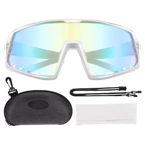 Fahrradbrille - HD Polarisierte Sport-Sonnenbrille, robuster und leichter Rahmen | UV-Schutz-Fahrradbrille, Outdoor-Reitbrille, Anti-Beschlag-Winddicht, Farbe von Generic