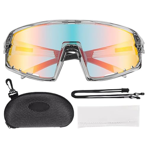 Fahrradbrillen für Herren,Fahrradbrillen, Reitsonnenbrillen für Herren, Sport-Sonnenbrille mit UV-Schutz, farbwechselnde Fahrradbrille für Outdoor-Radfahren und Laufen von Generic
