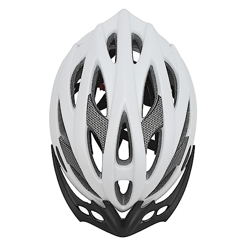 Fahrradhelm, Mountainbike-Helm, Rennradhelm, 56–63 cm Kopfumfang, Leicht, Belüftet, Wärmeableitung, Einteiliges Design, Fahrradhelm für Mountainbike, Rennrad (White) von Generic