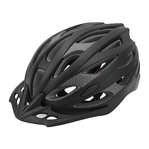 Fahrradhelm, Rennradhelm, 56–63 cm Kopfumfang, Leicht, Belüftet, Wärmeableitung, Einteiliges Design, Fahrradhelm für Mountainbike, Rennrad (Black) von Generic