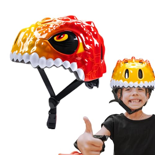 Fahrradhelm für Kleinkinder,Fahrradhelm für Kinder,Dinosaurier Kinderfahrradhelm Multisporthelm - Stoßdämpfender Rollerhelm für, Fahrradhelm für Kinder, und Mädchen von Generic