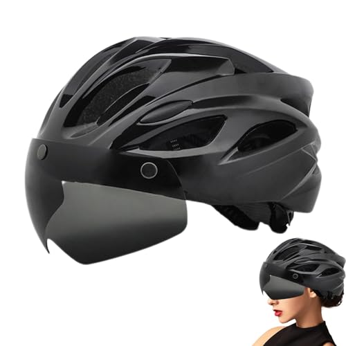 Fahrradhelme für Erwachsene,Reithelme - Fahrradhelme mit wiederaufladbarem Rücklicht,Atmungsaktive Fahrradhelme mit Magnetbrille, verstellbare Fahrradhelme, Fahrradhelme für Erwachsene von Generic