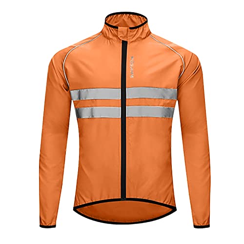 Fahrradjacke Herren Damen Wasserdicht Atmungsaktiv Winddicht Radjacke Reflektierend Fahrrad Regenjacke für Radfahren Laufen Wandern Outdoor Leicht Jacke von Generic