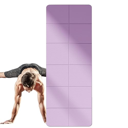 Faltbare Yogamatte, faltbare Trainingsmatte,Tragbare -Gymnastikmatte | Barfuß-Übungsunterlage für Männer, training, Fitness, Fitnessstudio, Yoga, 182,9 x 61 x 0,3 cm von Generic