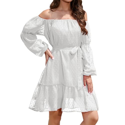 Faschings Kostüm Damen Pirat Partykleid,Piraten Kostüm Frauen Kleider, Jumpsuit Damen Elegant Für Hochzeit Kurz, A-Linie Schulterfrei Rüschenkleid Strandkleid Karneval Piratenkostüm Für Kostümparty von Generic